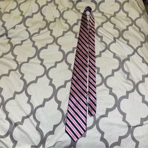 Nautica Vintage Silk Navy and Pink striped Necktie